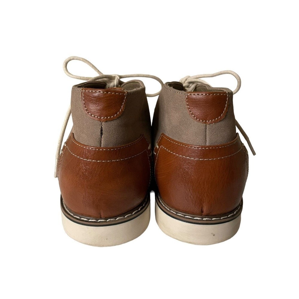 Steve Madden M-Devlyn Chukka Boots 11.5 M Gray Faux Leather Lace-Up Shoes Men’s - Picture 5 of 8